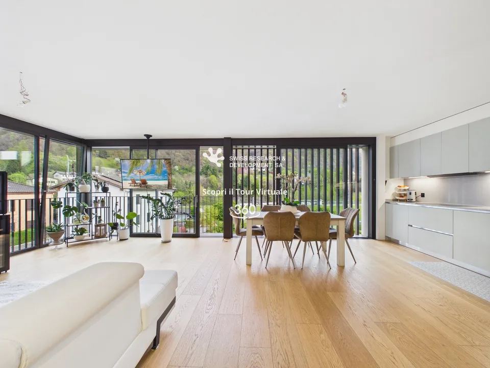CONTEMPORANEO APPARTAMENTO DI 3,5 LOCALI CON AMPIA TERRAZZA E DOMOTICA INTEGRATA