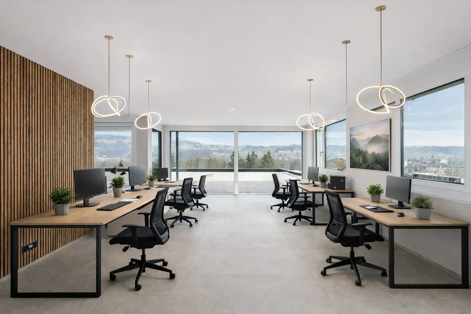 Spazio ufficio in attico rappresentativo con vista panoramica