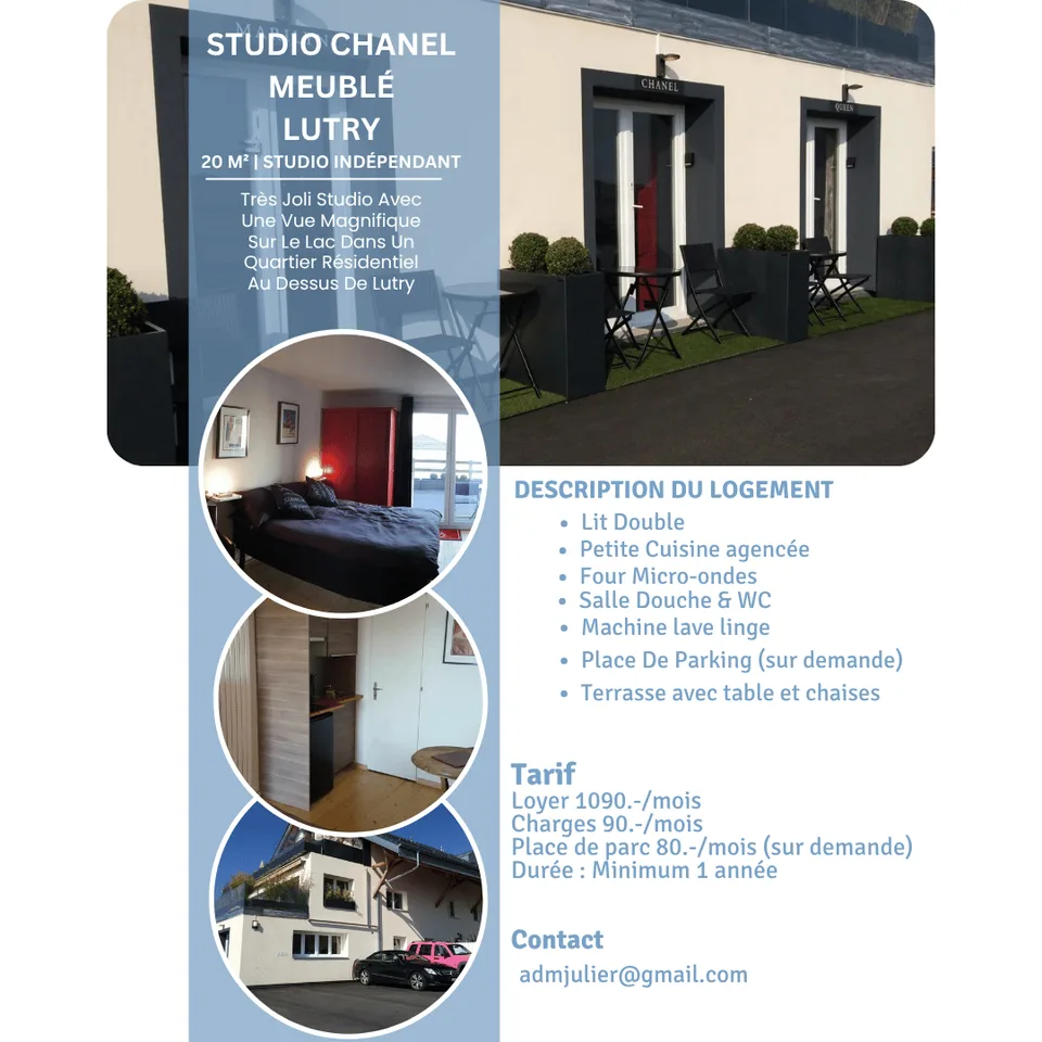 Studio indépendant avec terrasse à La Conversion