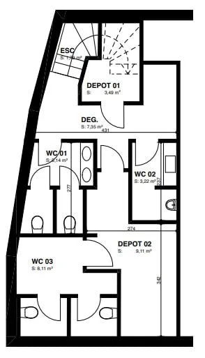Arkade von 183 m2 + Keller