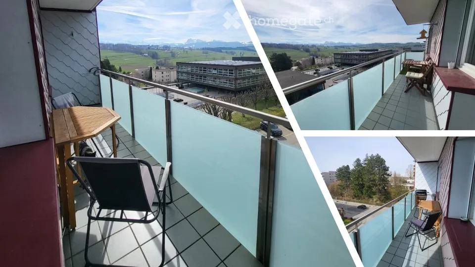 Charmant appartement 3.5pcs dernier étage lumineux dans un quartier calme à 8 min. de la gare