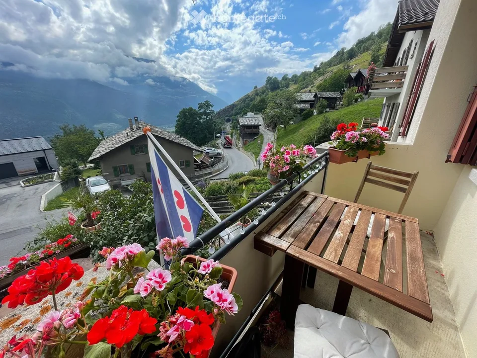 Sunny apartment with wide view in Ausserberg, Wallis