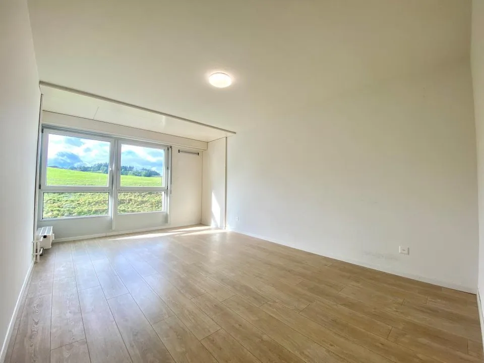 Grossräumige, helle Wohnung mit Balkon und herrlicher Aussicht