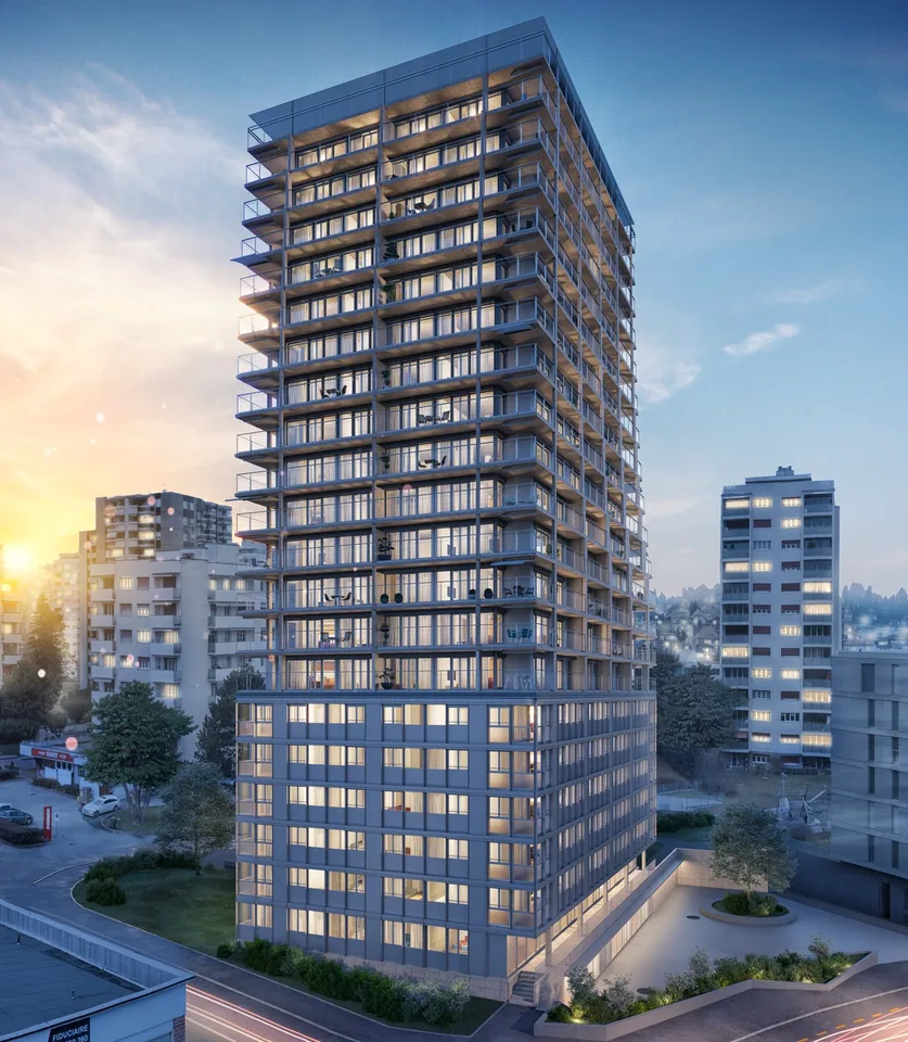 Installer votre entreprise dans la plus haute tour résidentielle de Fribourg !