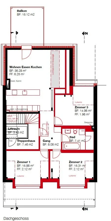 Première location ! Appartement de 4,5 pièces en mansarde avec galerie au centre d'Olten