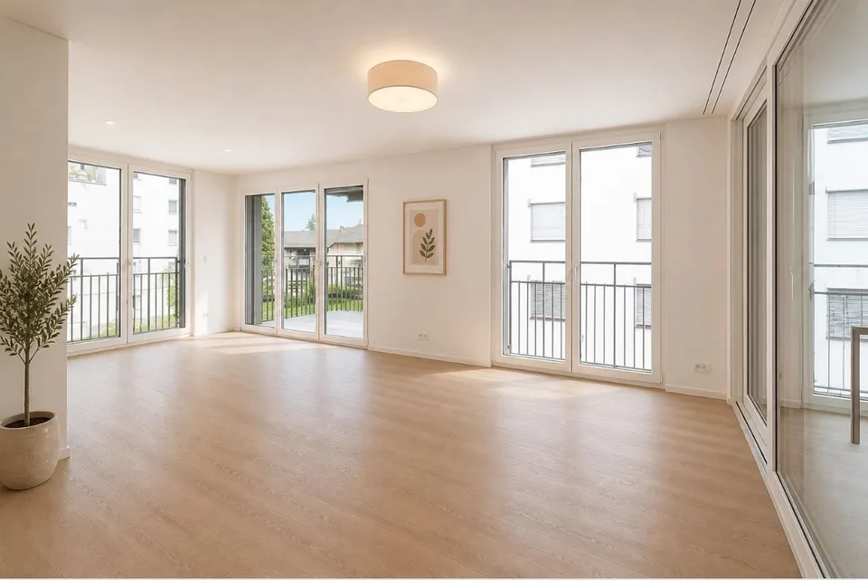 Neuwertig, modern, mit Balkon und Wintergarten