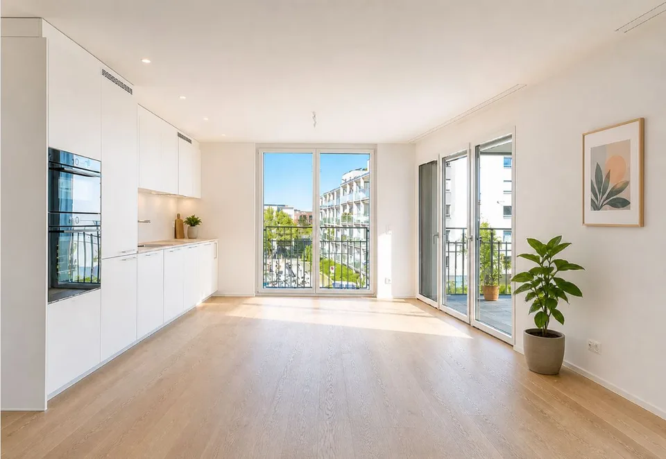 Neuwertig, modern, mit Balkon und Wintergarten