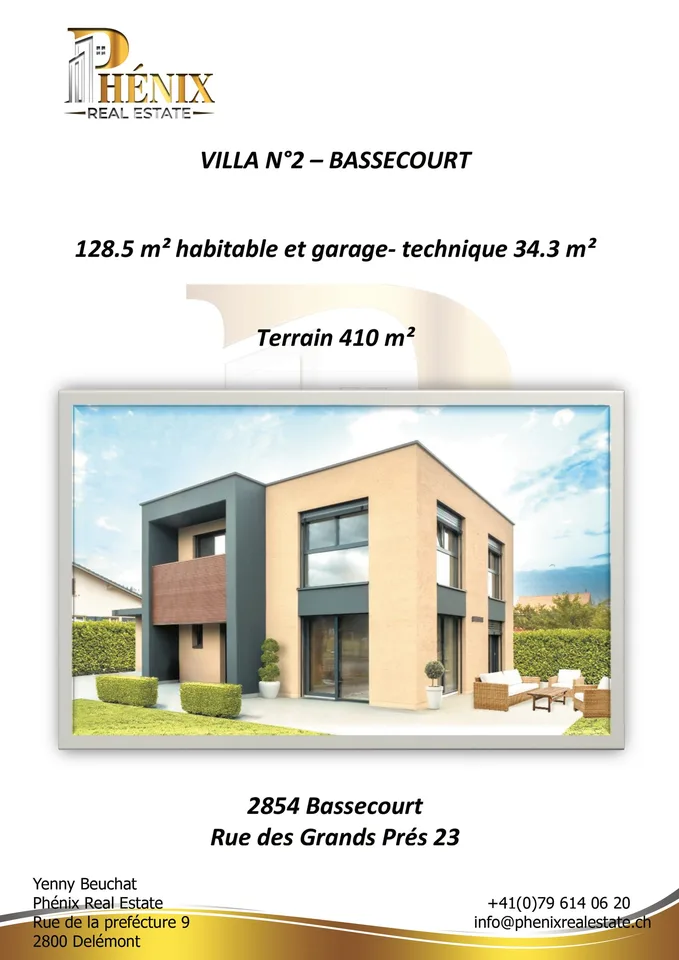 Maison individuelle moderne de 5.5 pièces à Bassecourt neuve