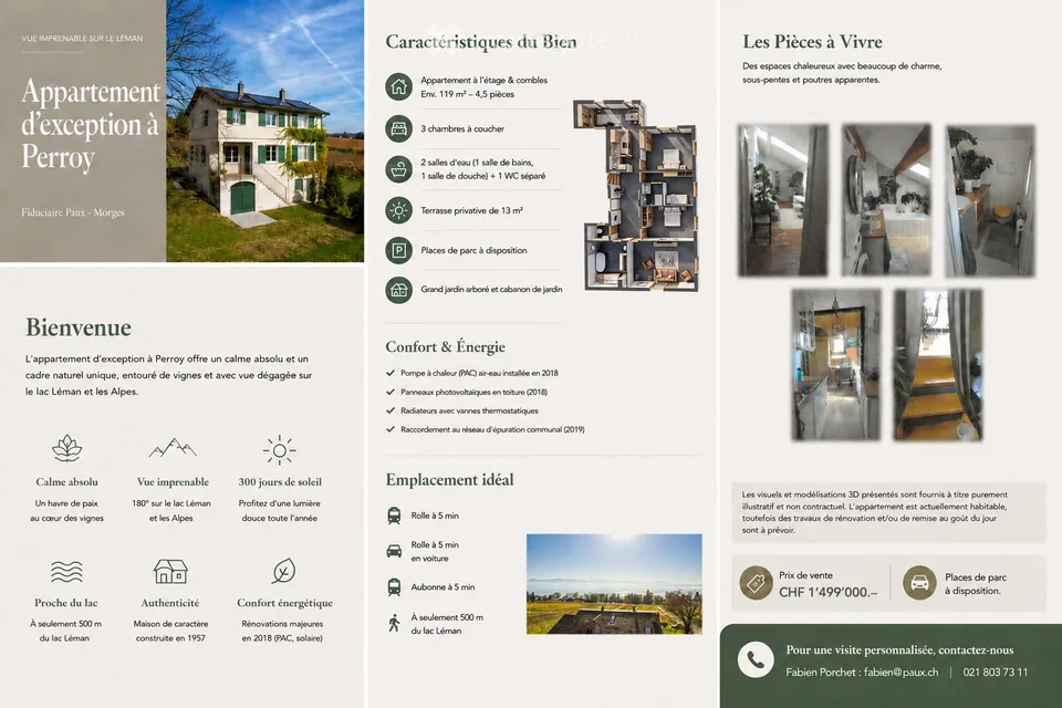 Bel appartement de rendement au coeur des vignes à Perroy