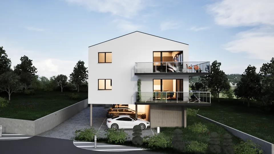 Meraviglioso attico nuovo di 3,5 locali con ampio balcone a Evionnaz!