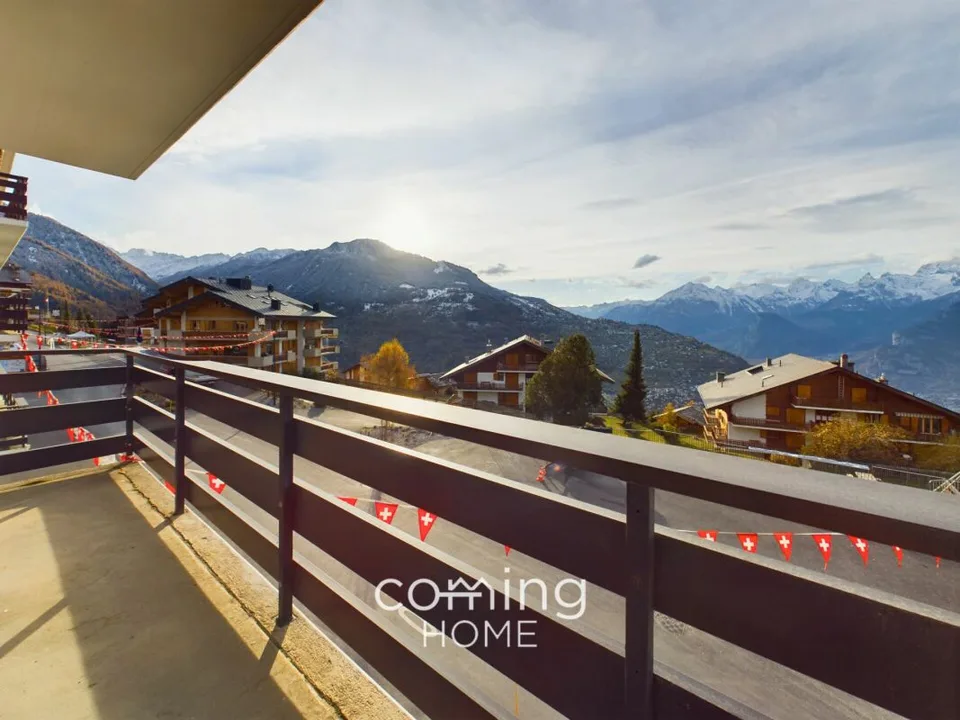 Ski-in/Ski-out Komfort - 2.5-Zimmer-Wohnung mit Garage in Veysonnaz