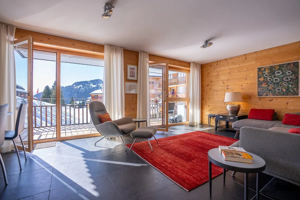 Appartement maisonnette de luxe avec ski-in/ski-out, jardin et soleil du soir sur Golmenegg