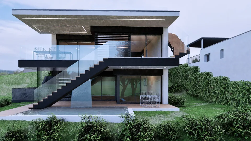 Villa moderna di design con piscina a Villa Luganese da edificare!