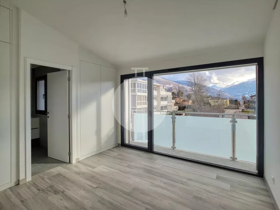Bellissima villa contemporanea e mitoyenne nel villaggio di Grimisuat – foto 11 di 13