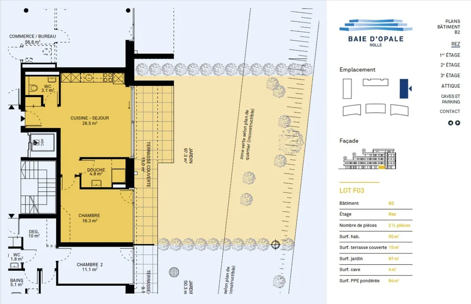 Appartamento nuovo di 2,5 locali con terrazza e giardino privato