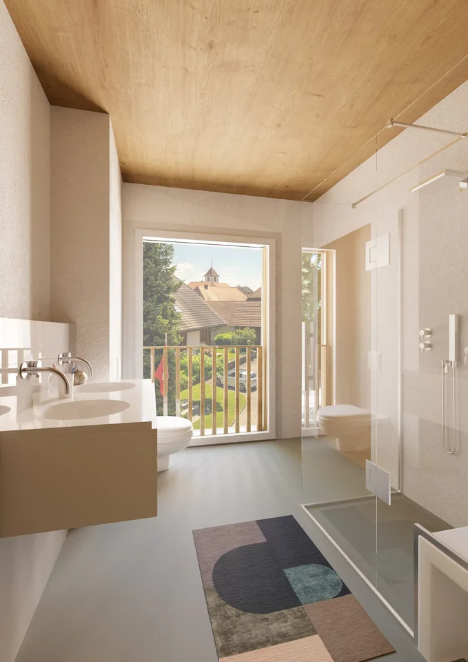 "Neubauwohnung im neu erstellten Holzhaus im Herzen des Berner Seelandes"