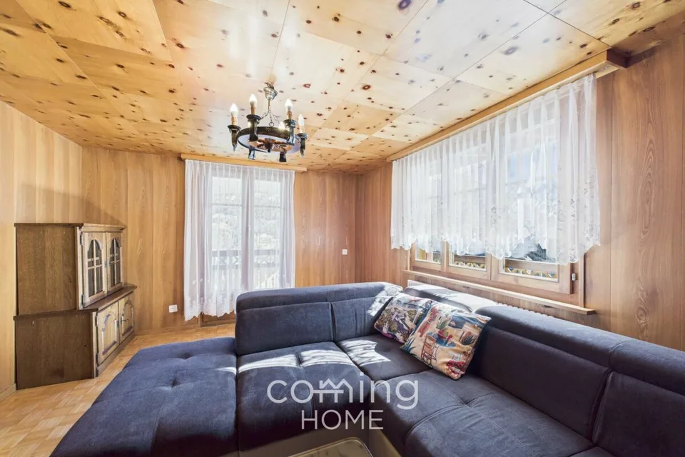 Walliser Chalet-Feeling in Embd - 3.5-Zimmer-Wohnung mit Bergsicht und Zweitwohnsitz