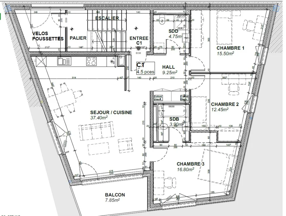 Dernier 4.5 pièces NEUF orienté sud avec balcon - Découvrez-le en immersion 3D !