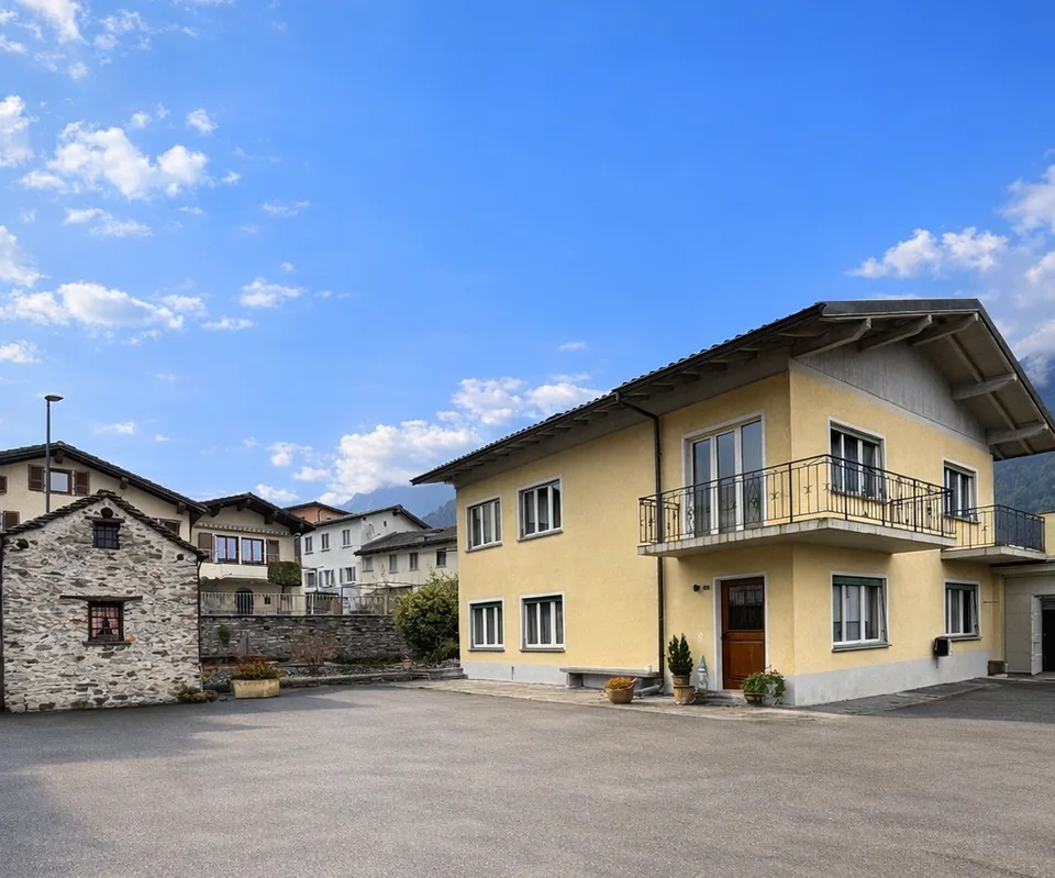 Maison avec deux appartements au milieu du paysage verdoyant de Cama - Norantola