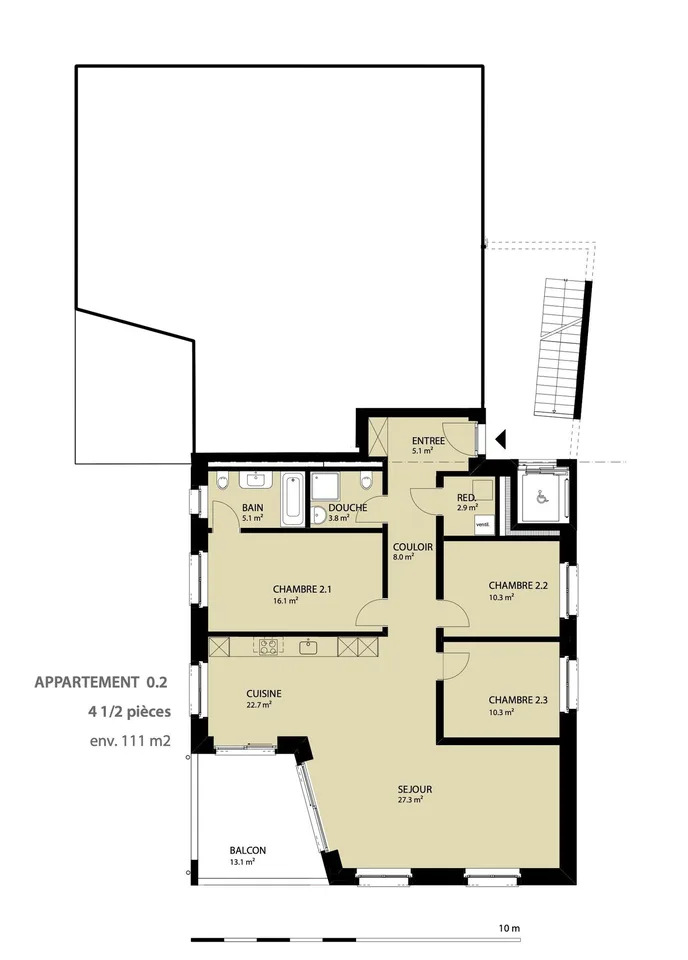 Appartement neuf, labellisé Minergie-P, de 4.5 pièces à St-Ursanne (n° 0.2) – photo 8 sur 9