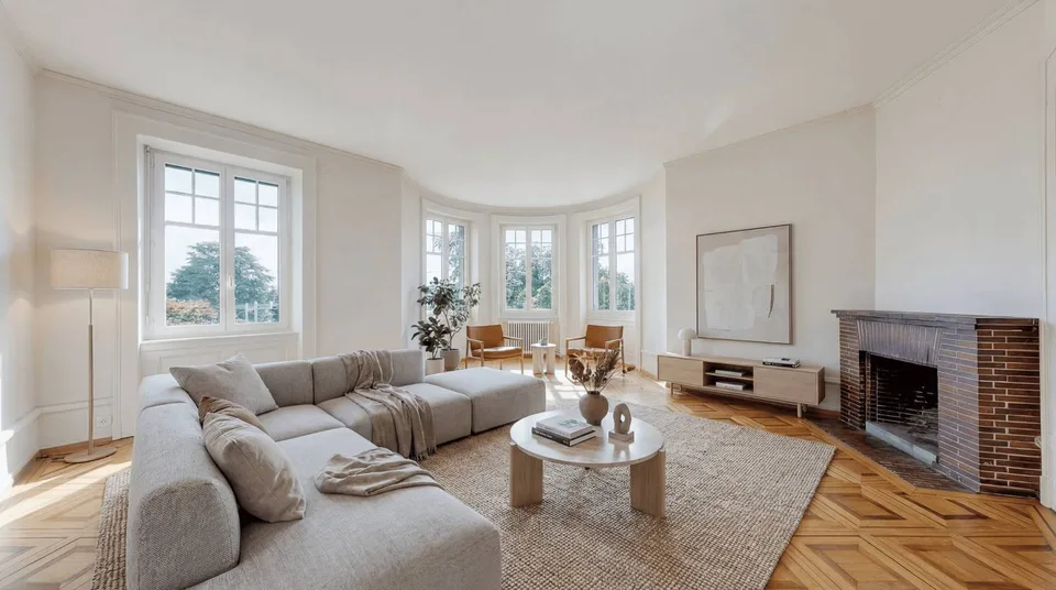 Appartement d'exception au dernier étage avec 2 balcons, à deux pas d'Ouchy