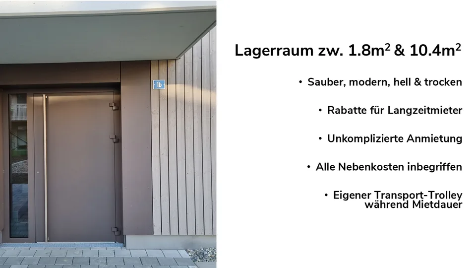 Lagerraum in Pfyn - unkompliziert, modern und trocken