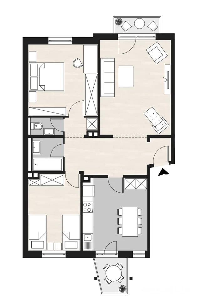 Charmant appartement meublé 3.5 pièces dans un immeuble ancien avec balcon à Zurich Seefeld – photo 20 sur 20
