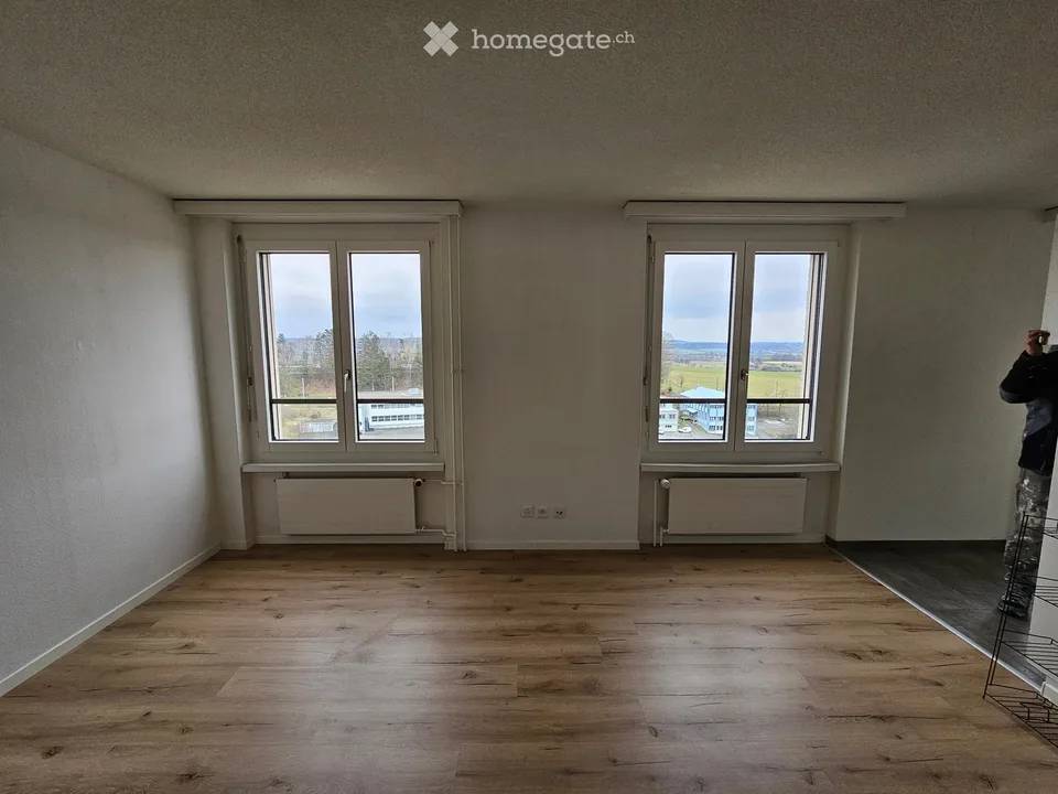 Appartamento-studio luminoso di 1,5 locali al 12° piano con vista mozzafiato a Grenchen