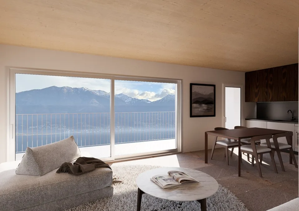Neue 3.5-Zimmer-Wohnung im 2. Stock mit Terrasse in Minusio