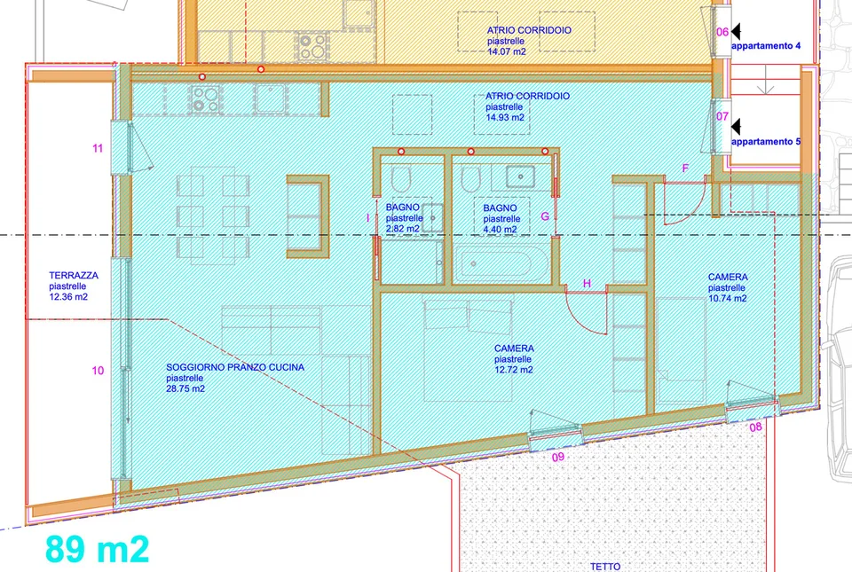 Neue 3.5-Zimmer-Wohnung im 2. Stock mit Terrasse in Minusio