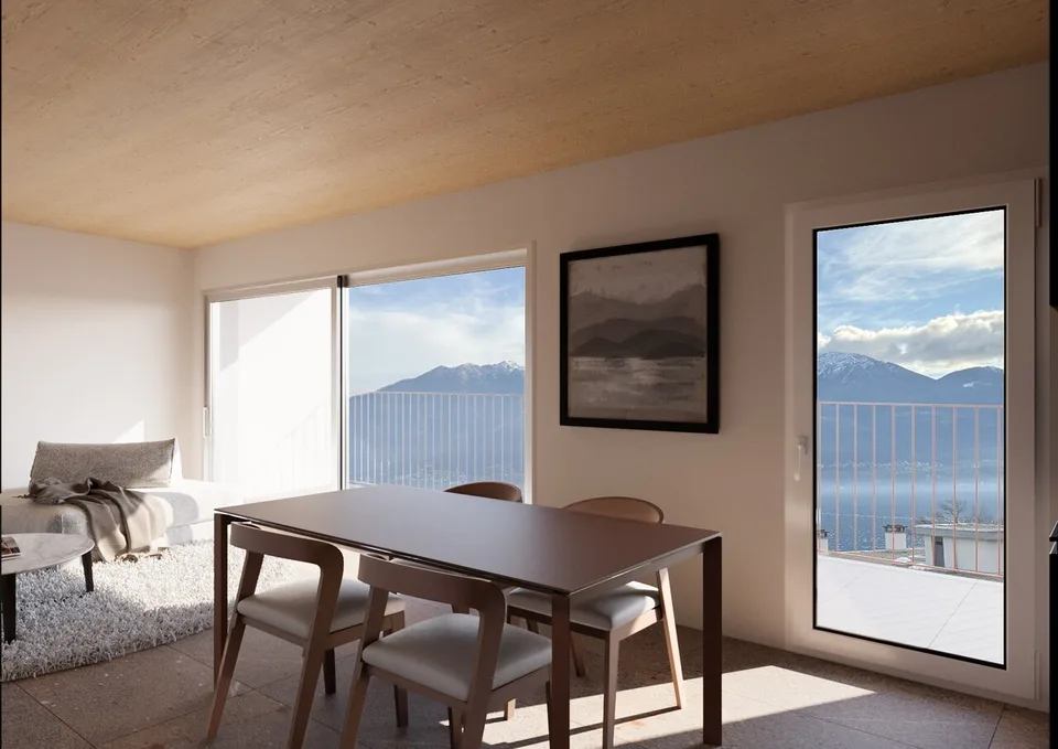 Neue 3.5-Zimmer-Wohnung im 2. Stock mit Terrasse in Minusio