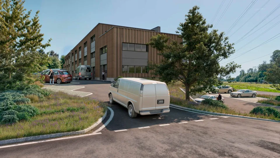 Neue Werkstätten und Büros zur Miete in ZI Budron, Mont-sur-Lausanne Modulare Flächen ab 381 m² Minergie-Gebäude