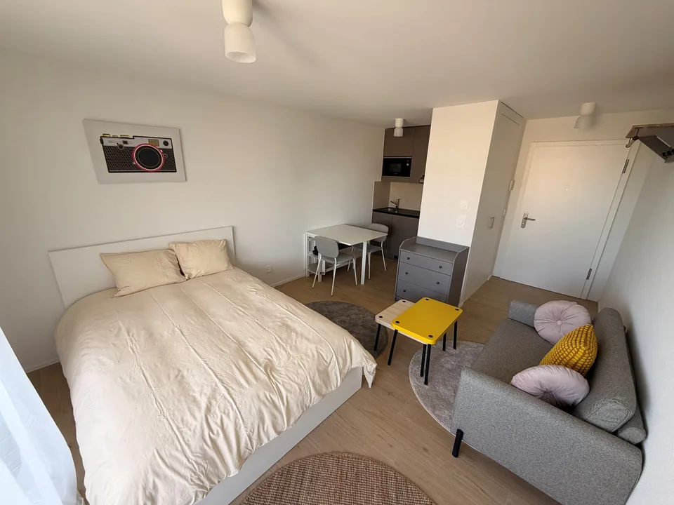 Furnished studio, bright and modern