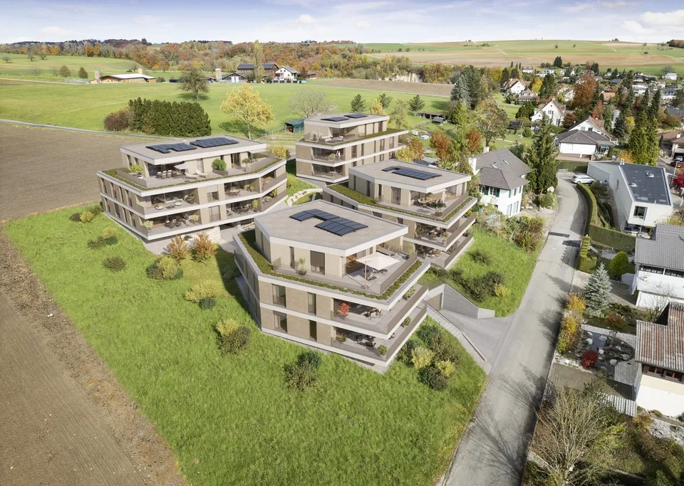 WOHNEN MIT WEITBLICK: Neubau 2.5-Zimmer-Wohnung in Wegenstetten