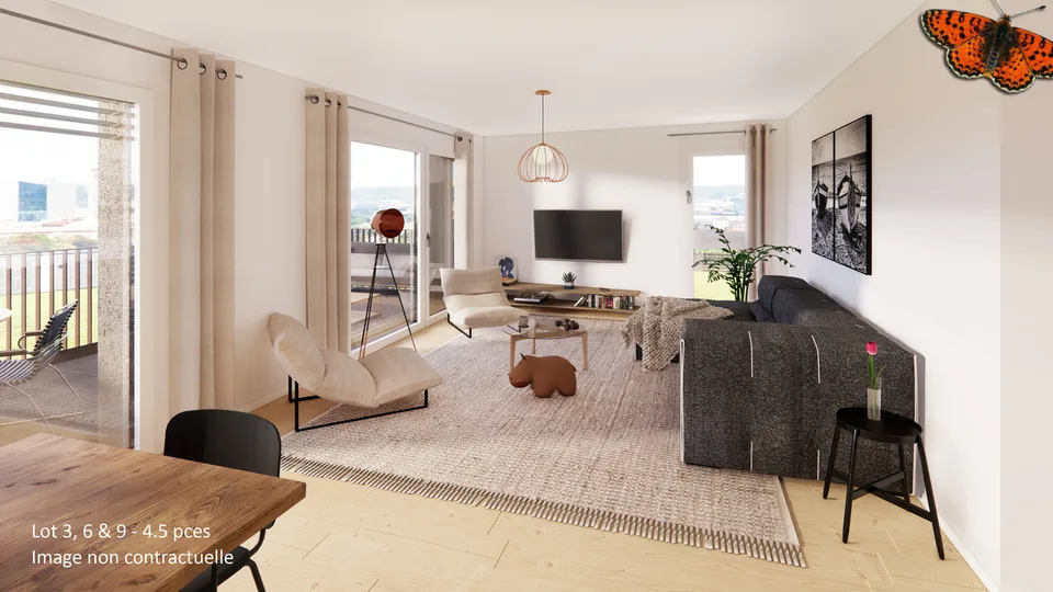 Superbe 4½ pièces à Broc avec grand balcon couvert !