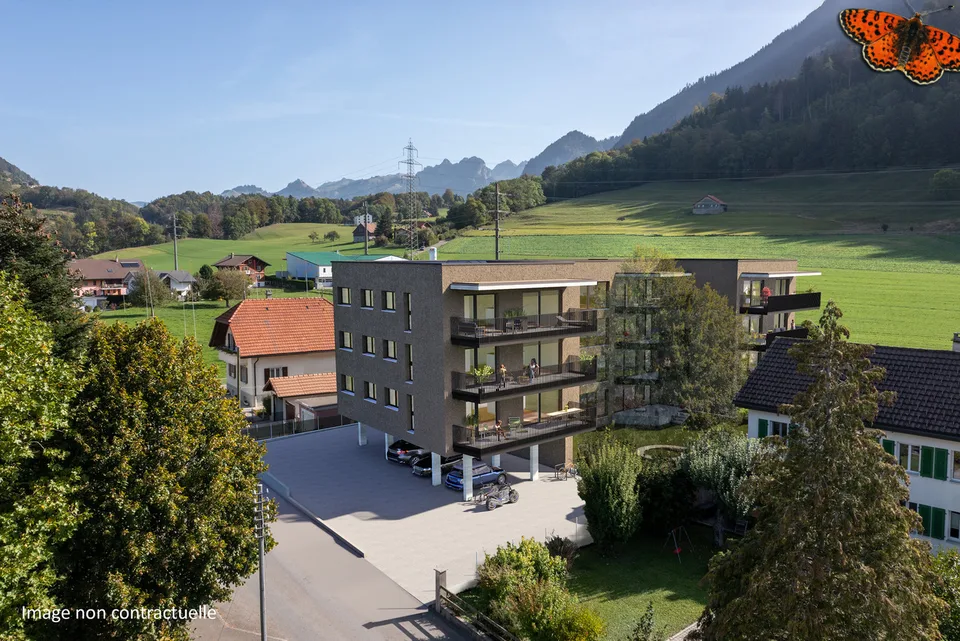 Superbe 4½ pièces à Broc avec grand balcon couvert !