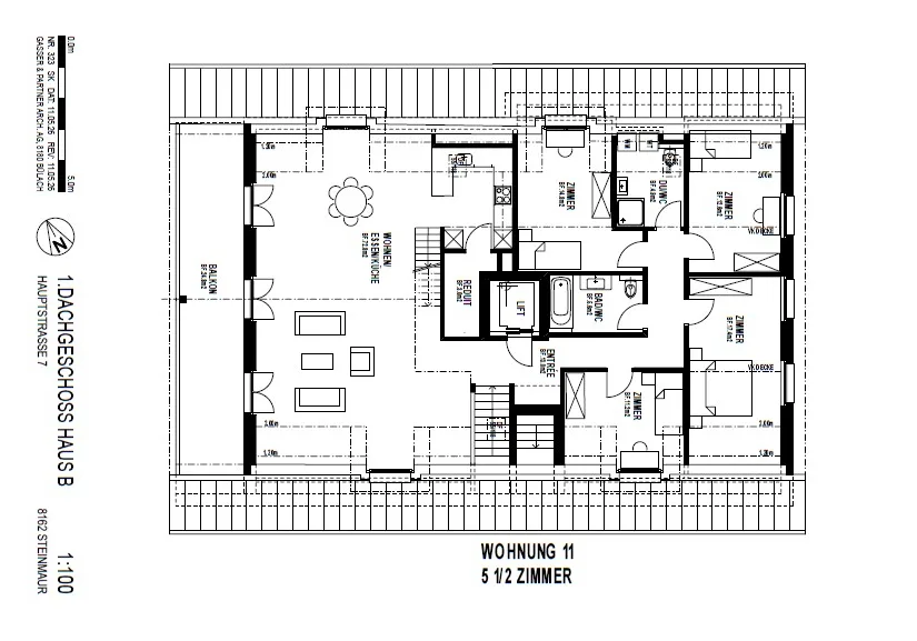 Moderne 5.5-Zimmer-Dach-Maisonette-Wohnung mit Balkon in Steinmaur