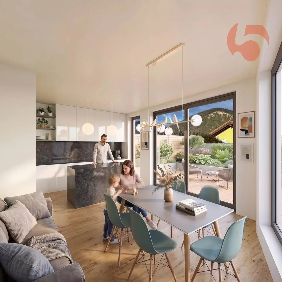 4.5 pièces neuf avec terrasse et jardin privatifs