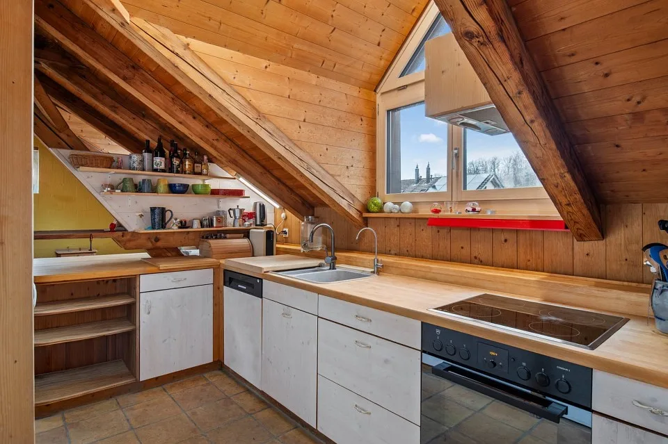Charming attic apartment with studio