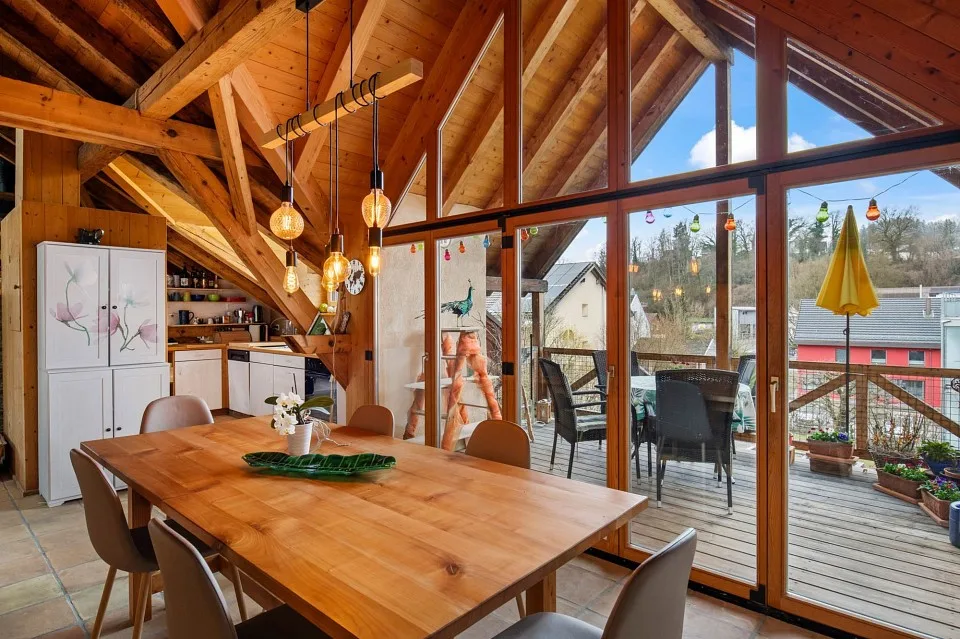 Charming attic apartment with studio