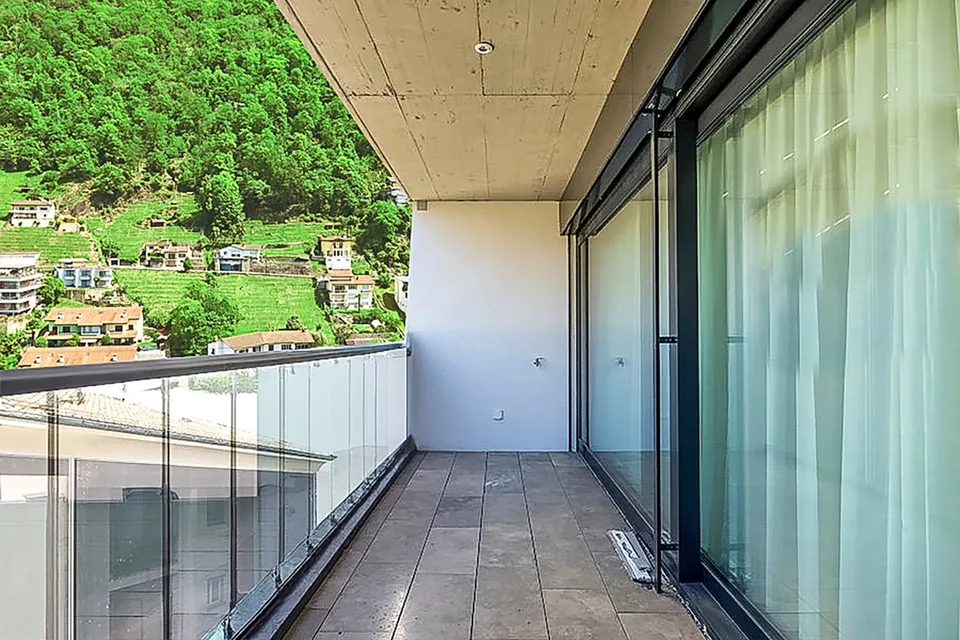 Modernes Einzimmerapartment mit Balkon in strategischer Lage in Locarno
