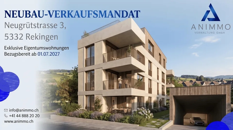 Moderne 4.5-Zimmer-Neubauwohnung in Rekingen AG – Idyllisches Wohnen mit Weitblick