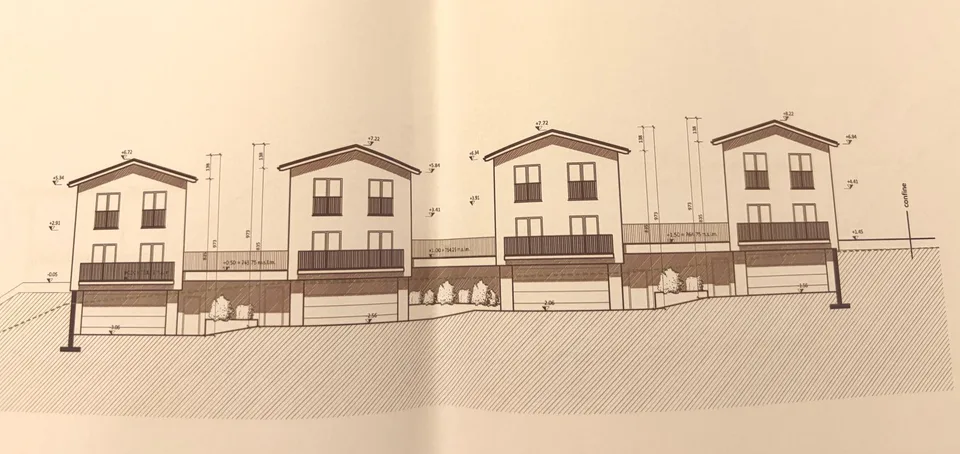 Terreno con progetto approvato per 4 case a Lugano-Valcolla