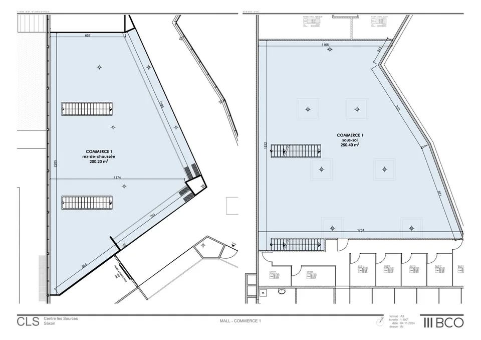 A louer dépôt au sous-sol de 250.40m2 à Saxon