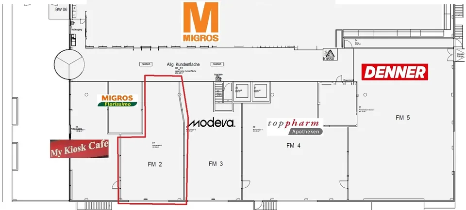Ladenfläche mit 160m² in Shopping Center - Migros Bubendorf – Foto 7 von 9