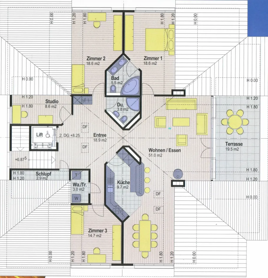 Appartement mansardé de 5,5 pièces magnifique
