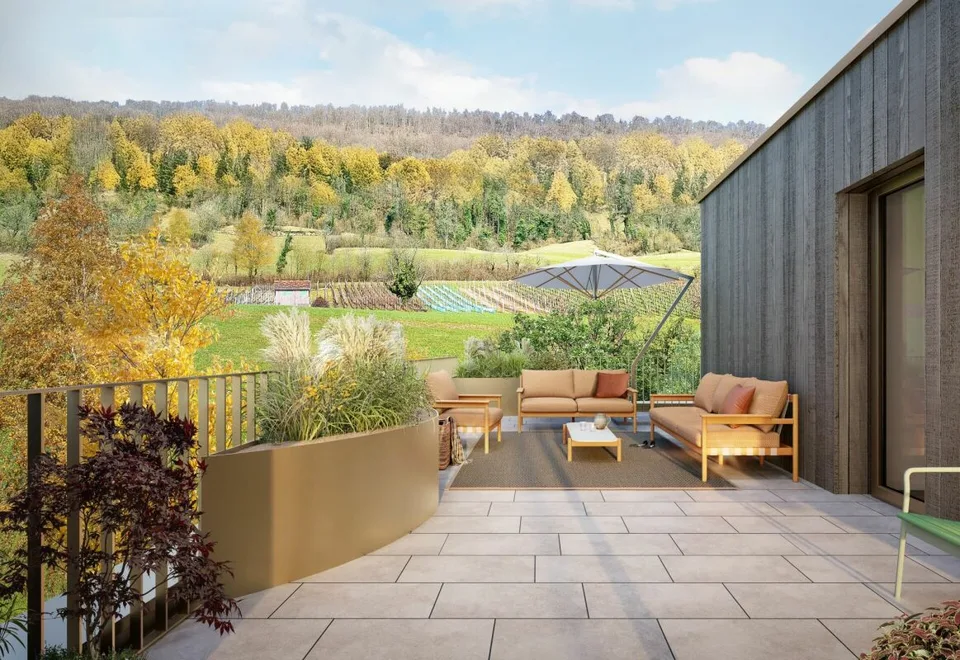 4.5-Zimmer-Attikawohnung mit 195 m² Terrasse und Weitsicht