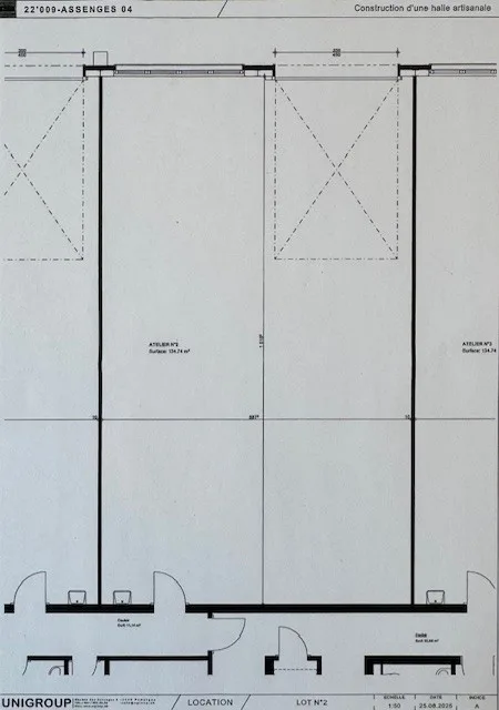 A louer halle/atelier neuf de suite