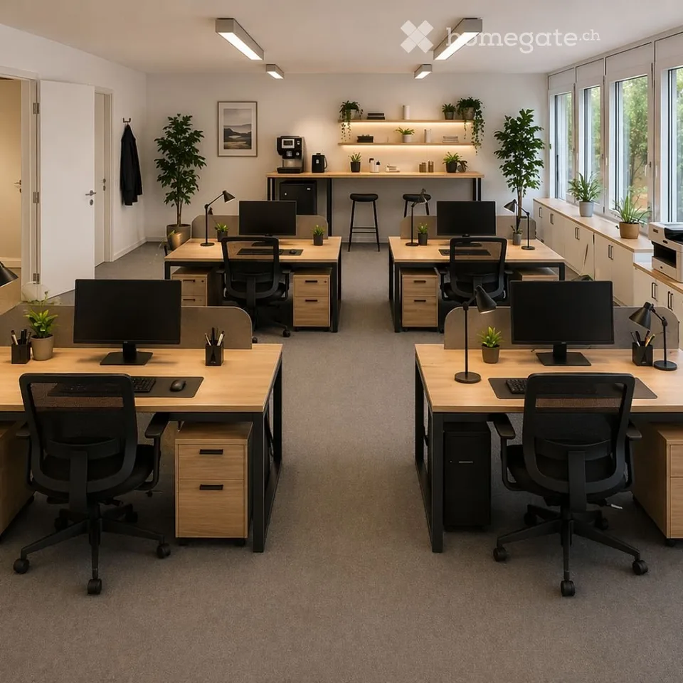 Modern 84m² offices on the ground floor - Rue de l'Athénée