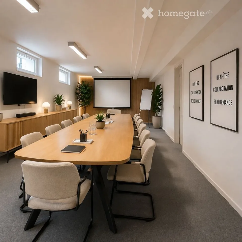 Modern 84m² offices on the ground floor - Rue de l'Athénée